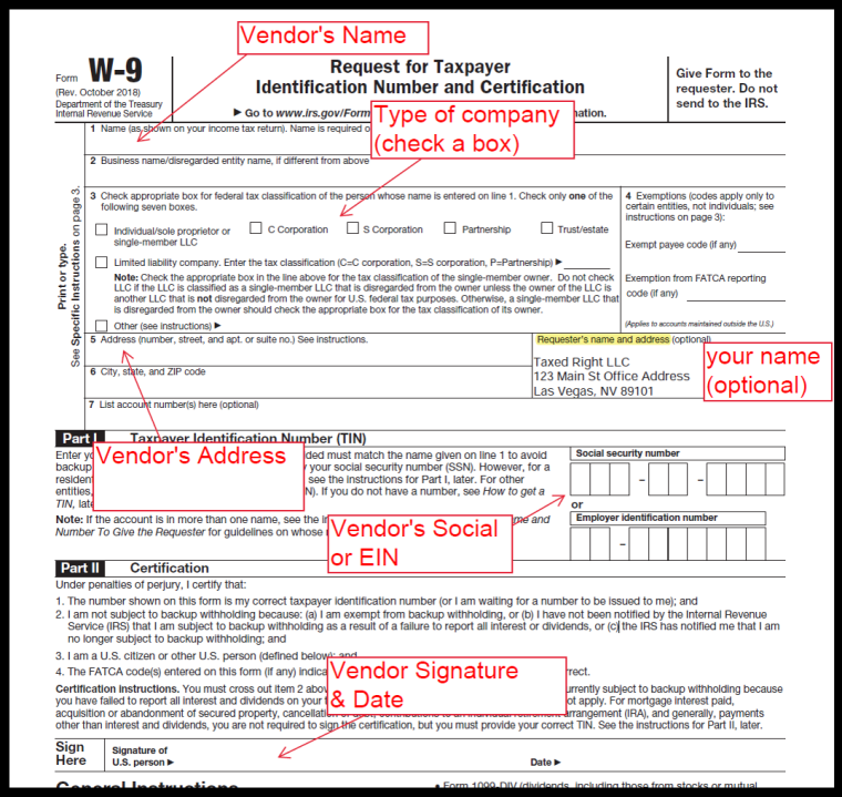 W-9 Example